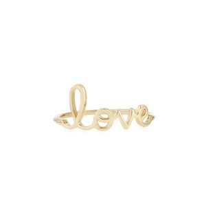 💛 Love Cursive Rose Gold Ring